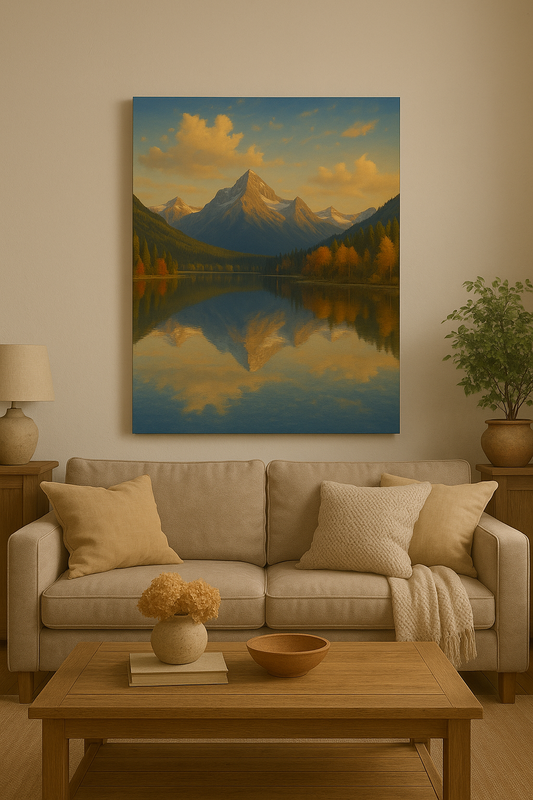 Lake McDonald Autumn Reflections – Glacier National Park Canvas Wall Art