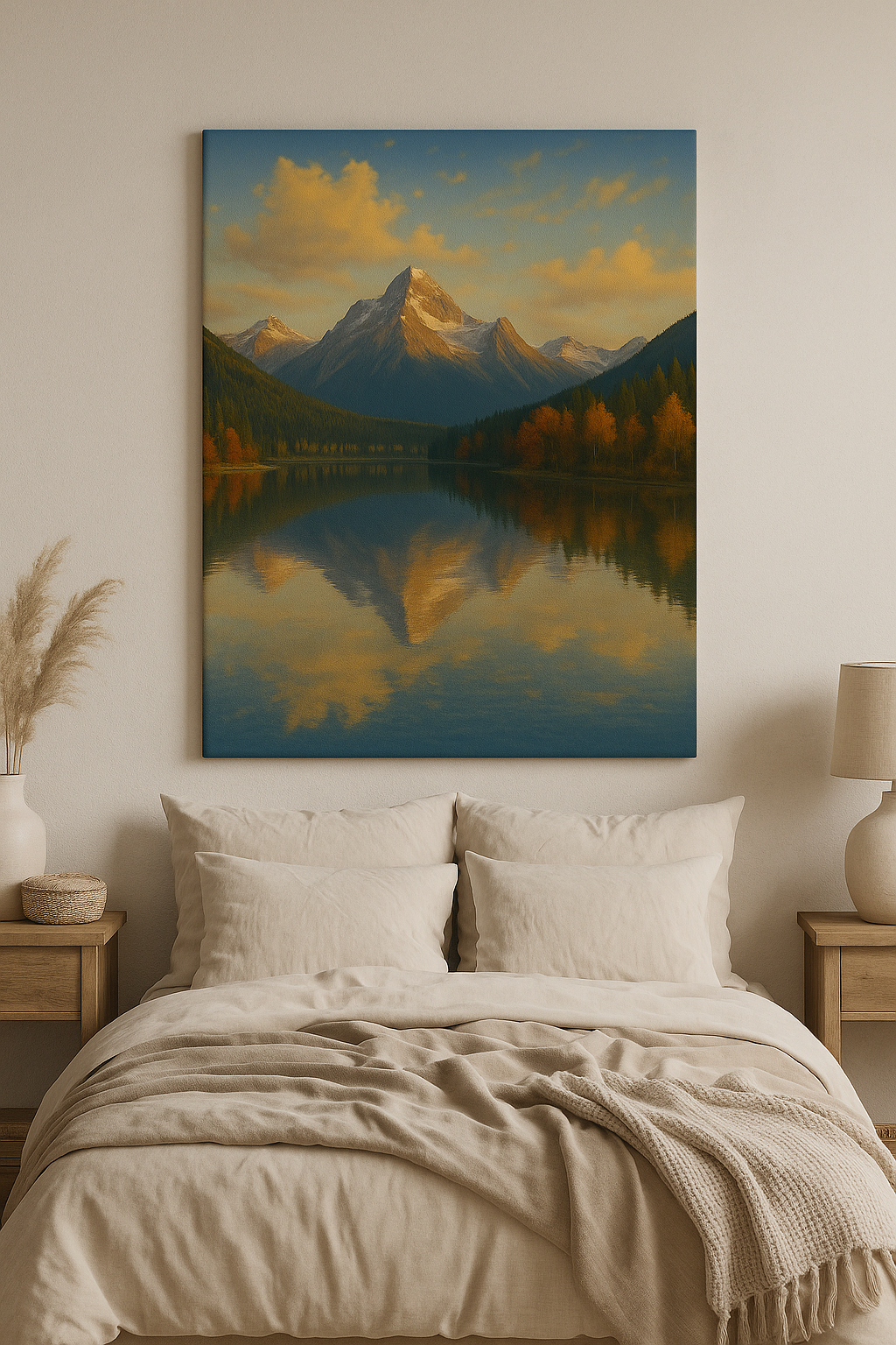 Lake McDonald Autumn Reflections – Glacier National Park Canvas Wall Art