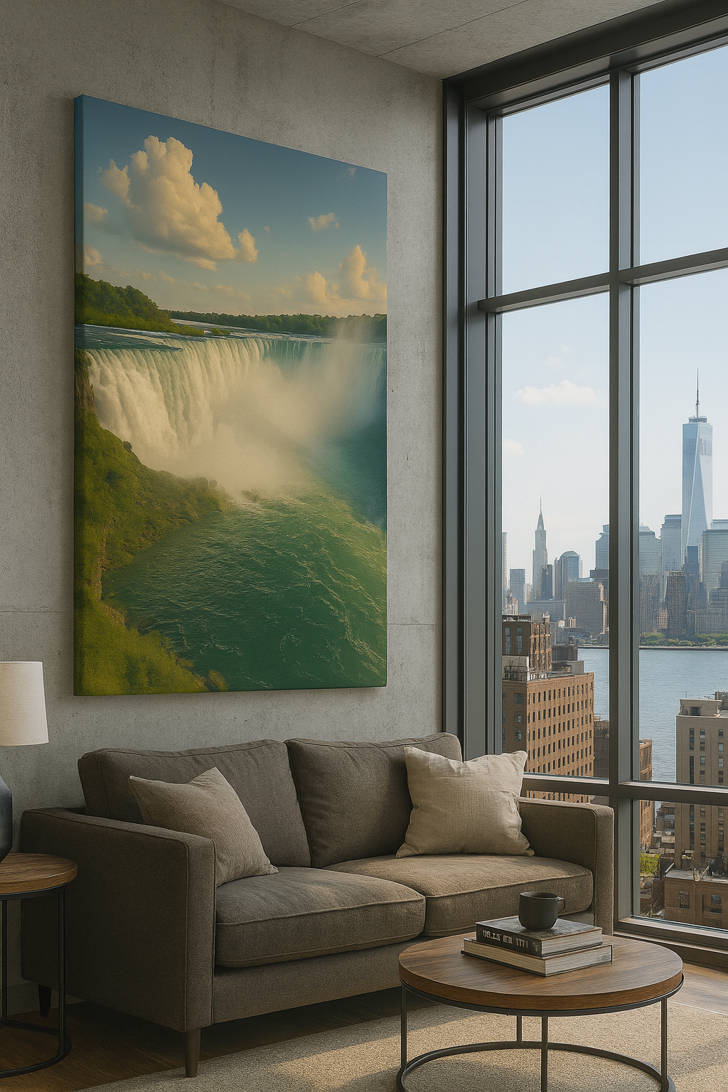 Niagara Falls Horseshoe View – Panoramic Canvas Wall Art