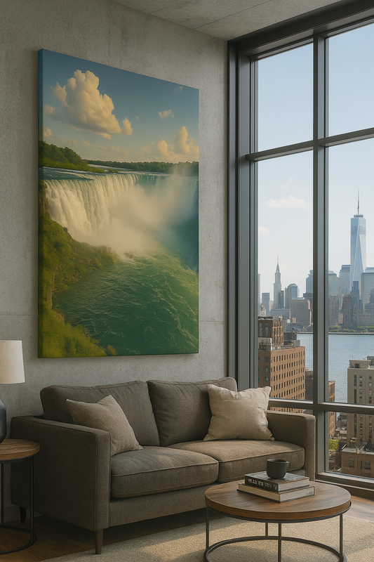 Niagara Falls Horseshoe View – Panoramic Canvas Wall Art